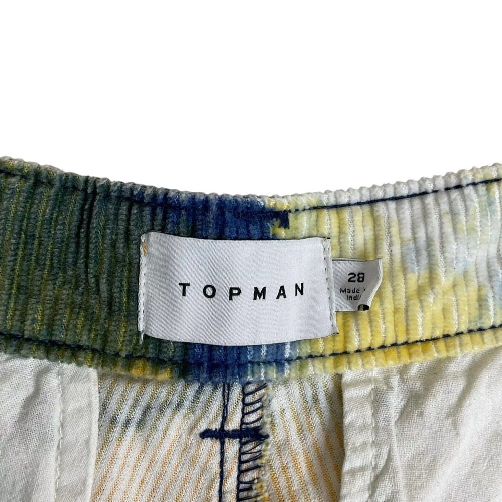 Topman Shorts Mens Size 28 Multicolor Watercolor Corduroy Bermuda Cargo NWOT - Picture 9 of 14
